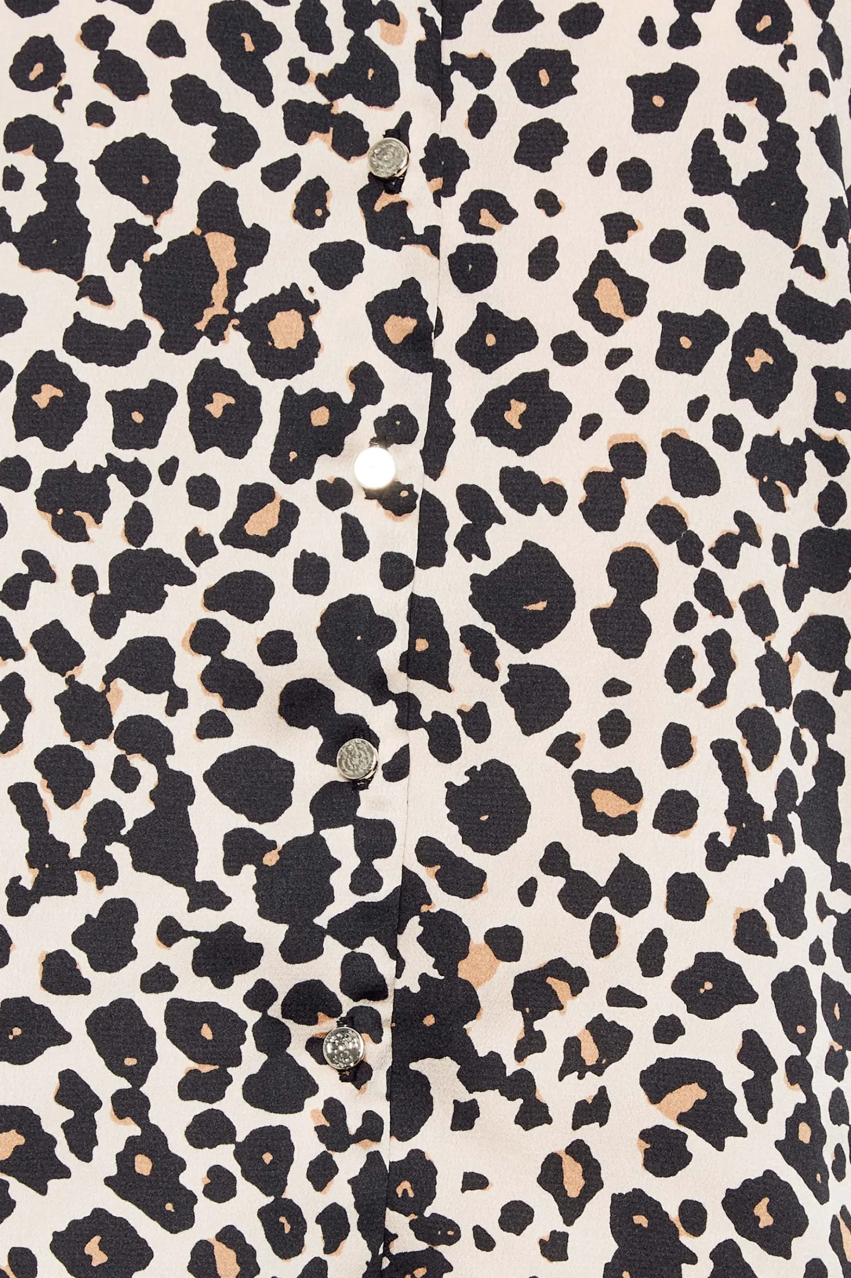M&Co Womens M&Co Natural Leopard Frill Sleeve Blouse