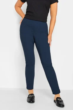 M&Co Womens M&Co Navy Blue Stretch Bengaline Trousers