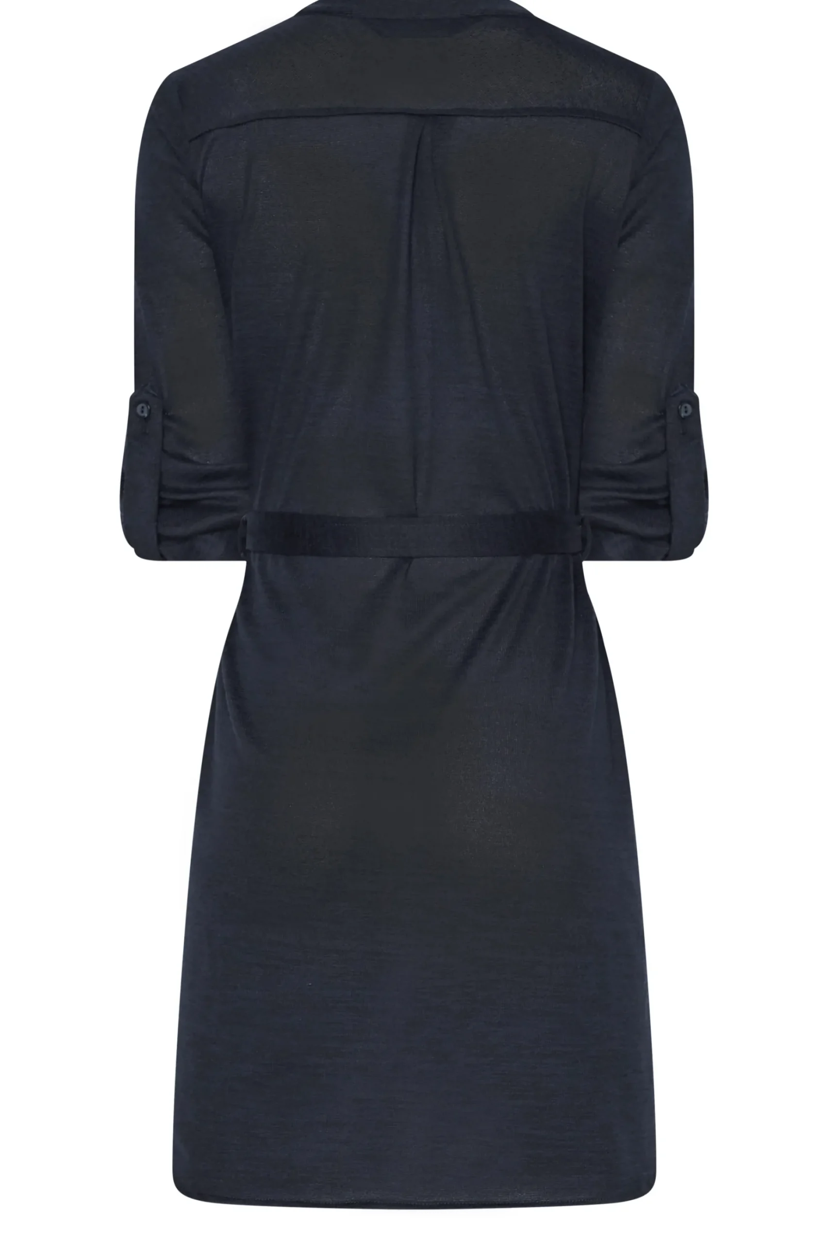 M&Co Womens M&Co Navy Blue Tie Waist Tunic Dress