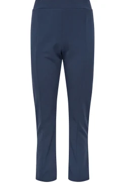 M&Co Womens M&Co Navy Blue Stretch Tapered Trousers