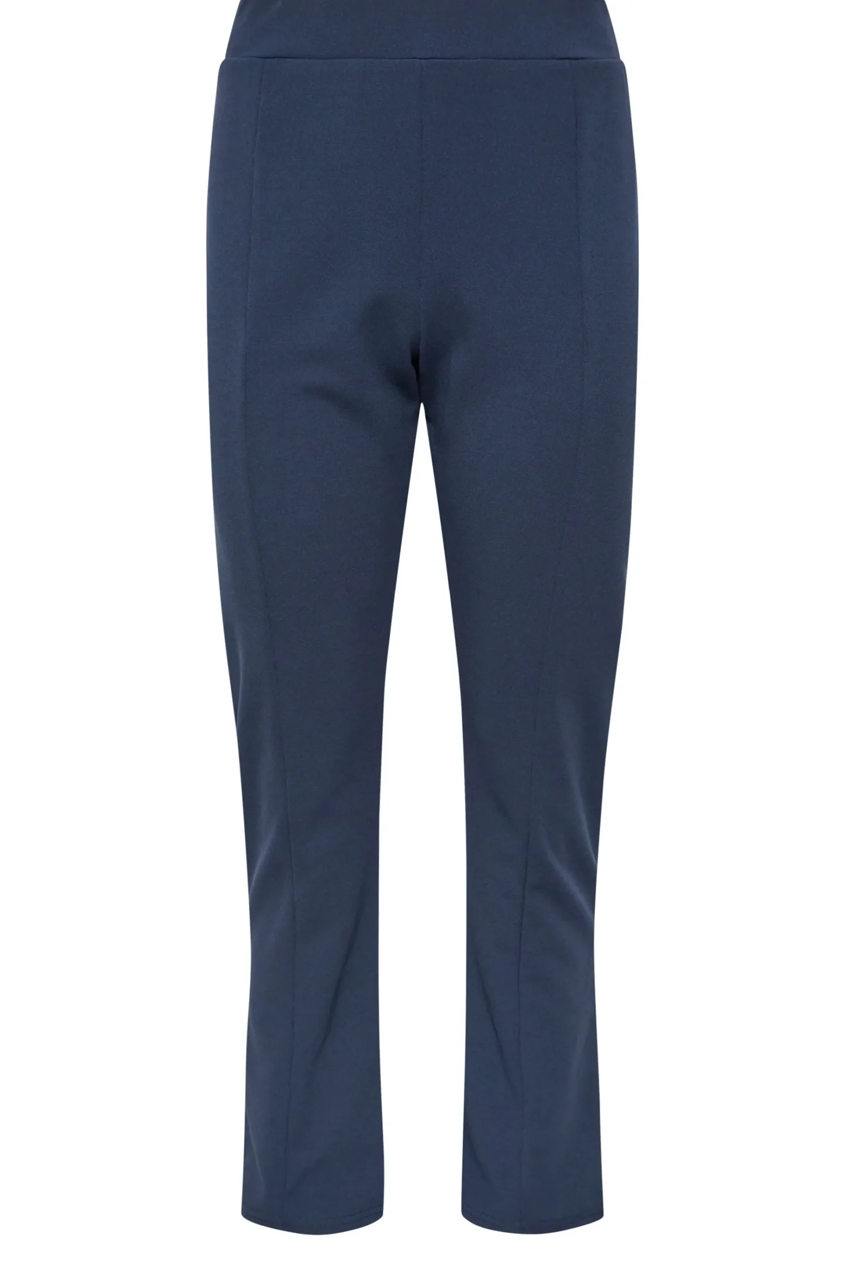 M&Co Womens M&Co Navy Blue Stretch Tapered Trousers