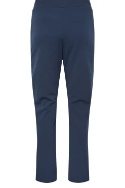 M&Co Womens M&Co Navy Blue Stretch Tapered Trousers