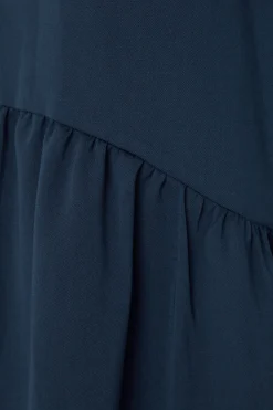M&Co Womens M&Co Navy Blue Frill Hem Shirt