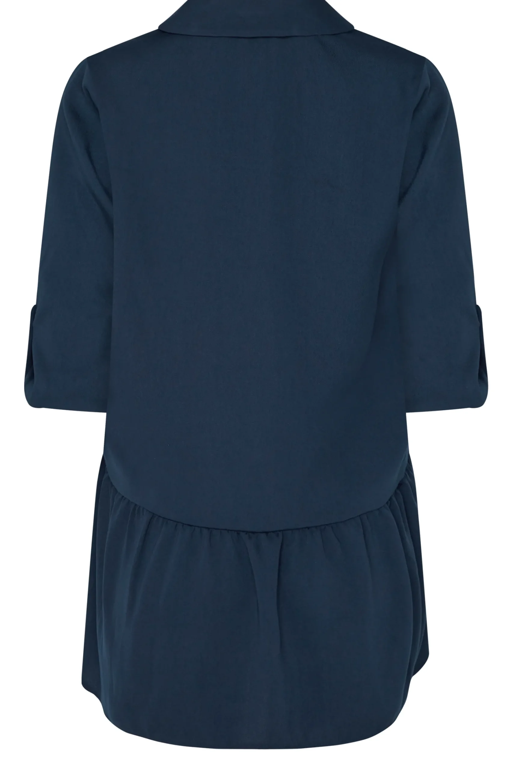 M&Co Womens M&Co Navy Blue Frill Hem Shirt