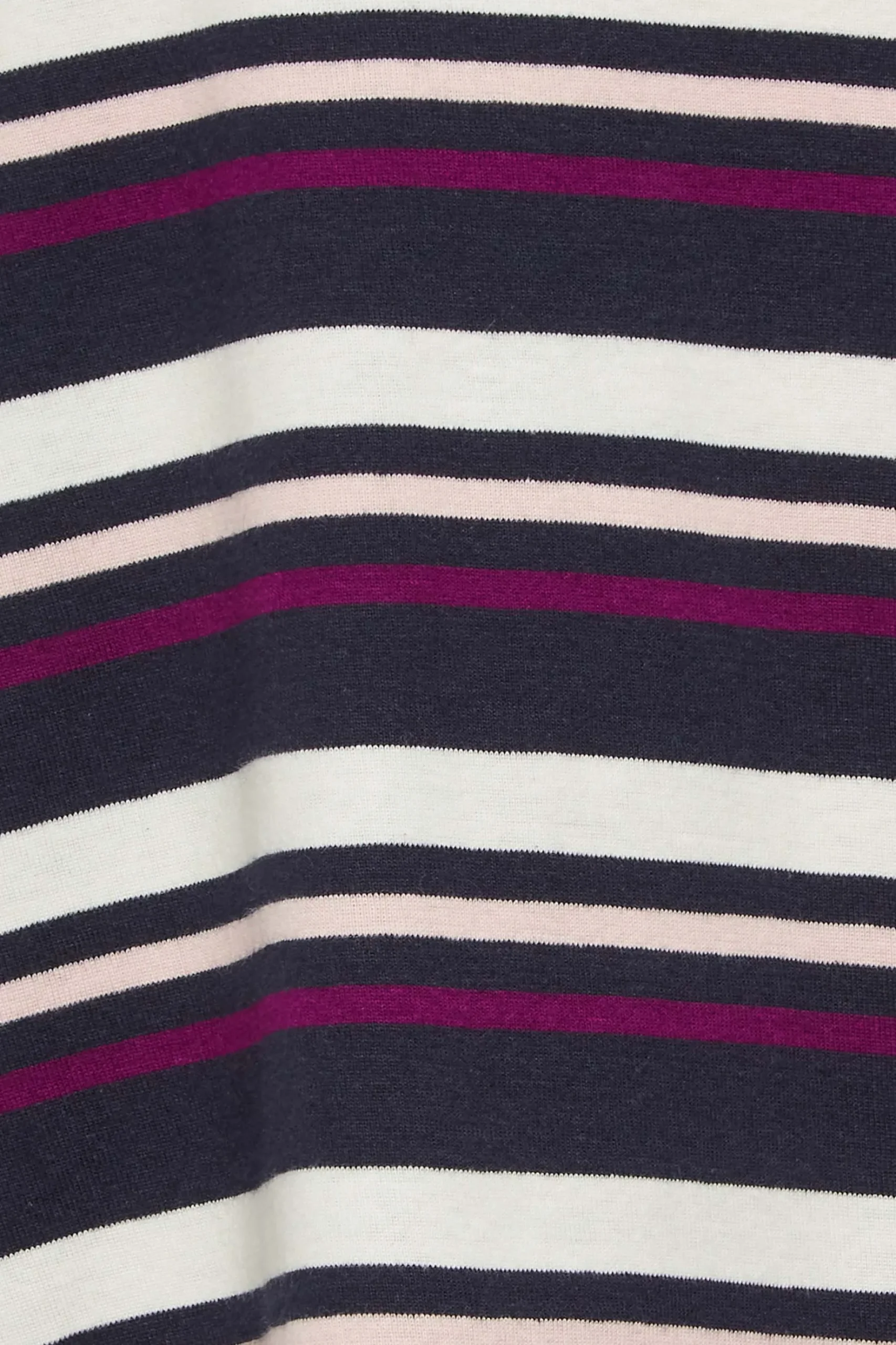 M&Co Womens M&Co Navy Blue Stripe Long Sleeve Cotton T-Shirt