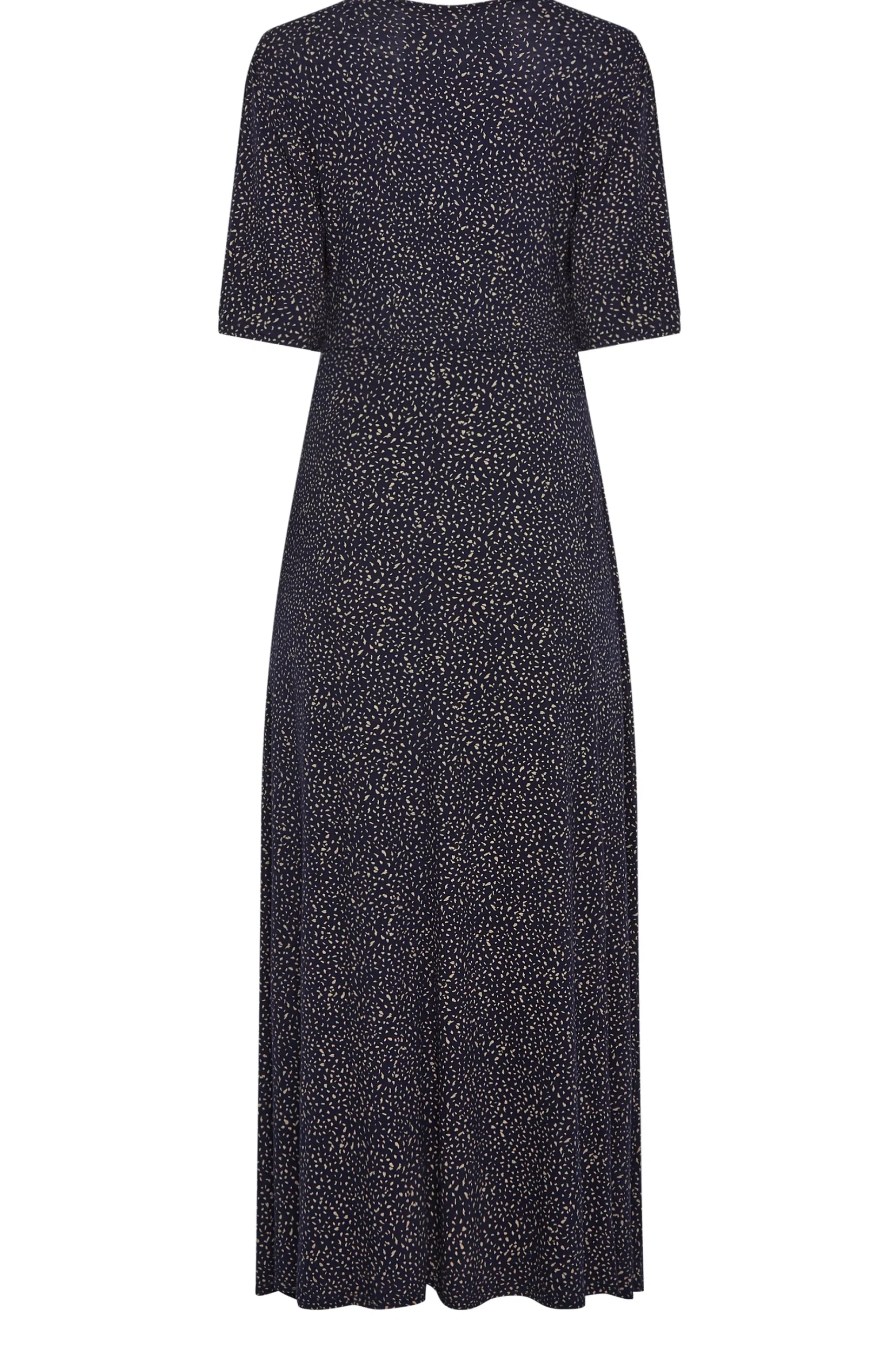 M&Co Womens M&Co Navy Blue Polka Dot Maxi Dress