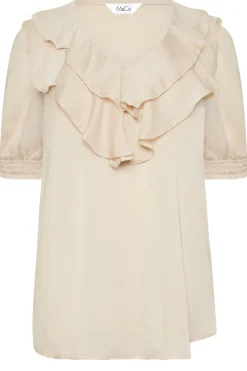 M&Co Womens M&Co Nude Frill Front Blouse