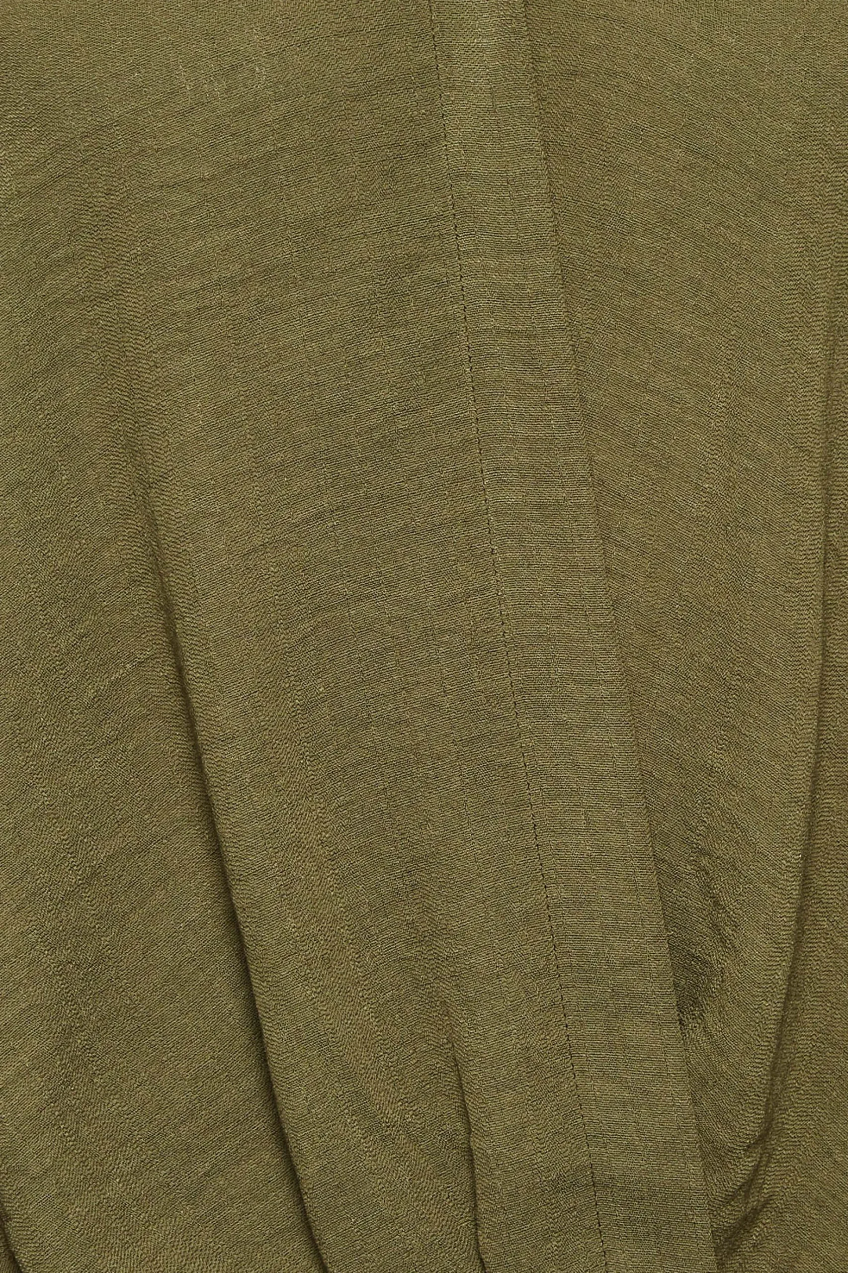 M&Co Womens M&Co Olive Green V-Neck Wrap Blouse