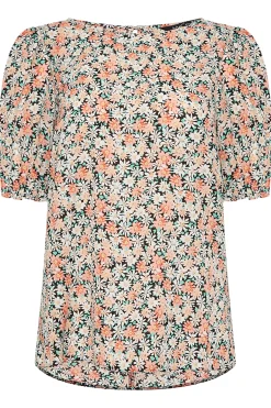 M&Co Womens M&Co Orange Daisy Print Blouse