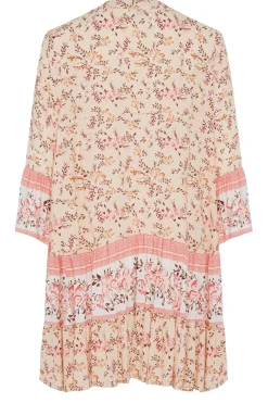 M&Co Womens M&Co Orange Floral Print Tiered Swing Dress