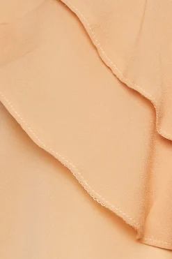 M&Co Womens M&Co Orange Frill Front Blouse