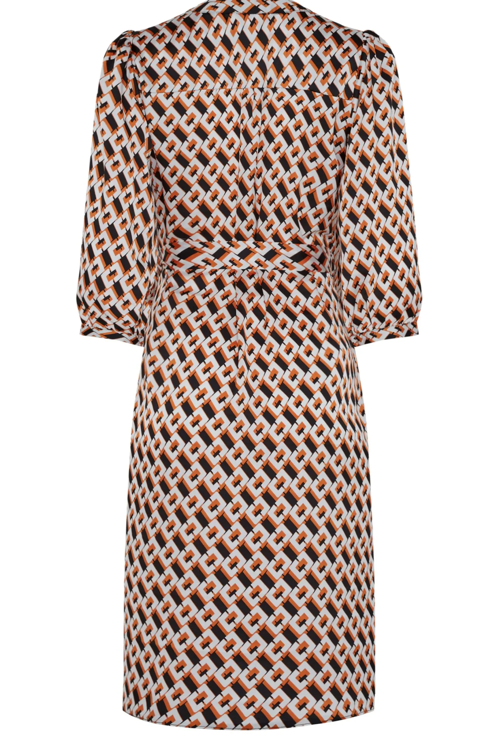 M&Co Womens M&Co Orange Satin Geometric Print Tunic Dress