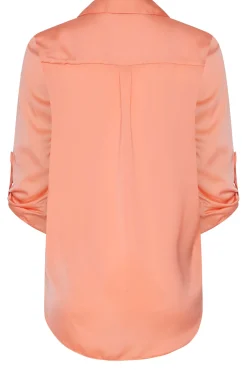 M&Co Womens M&Co Orange Tab Sleeve Shirt
