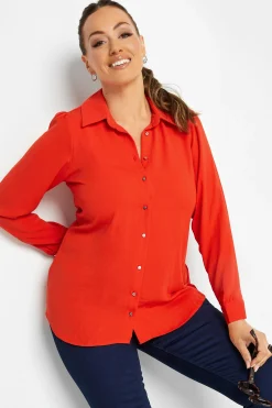 M&Co Womens M&Co Orange Tie Waist Tunic Shirt