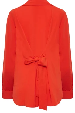 M&Co Womens M&Co Orange Tie Waist Tunic Shirt