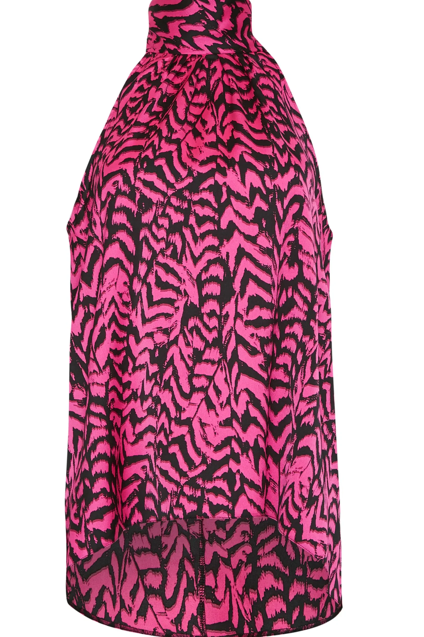 M&Co Womens M&Co Pink Animal Print Halterneck Blouse