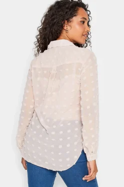 M&Co Womens M&Co Pink Dobby Spot Shirt