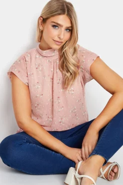 M&Co Womens M&Co Pink Floral Print Blouse