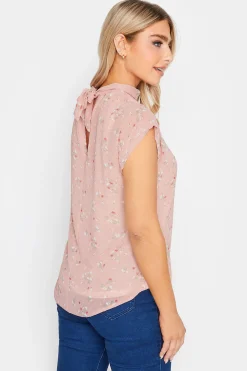 M&Co Womens M&Co Pink Floral Print Blouse