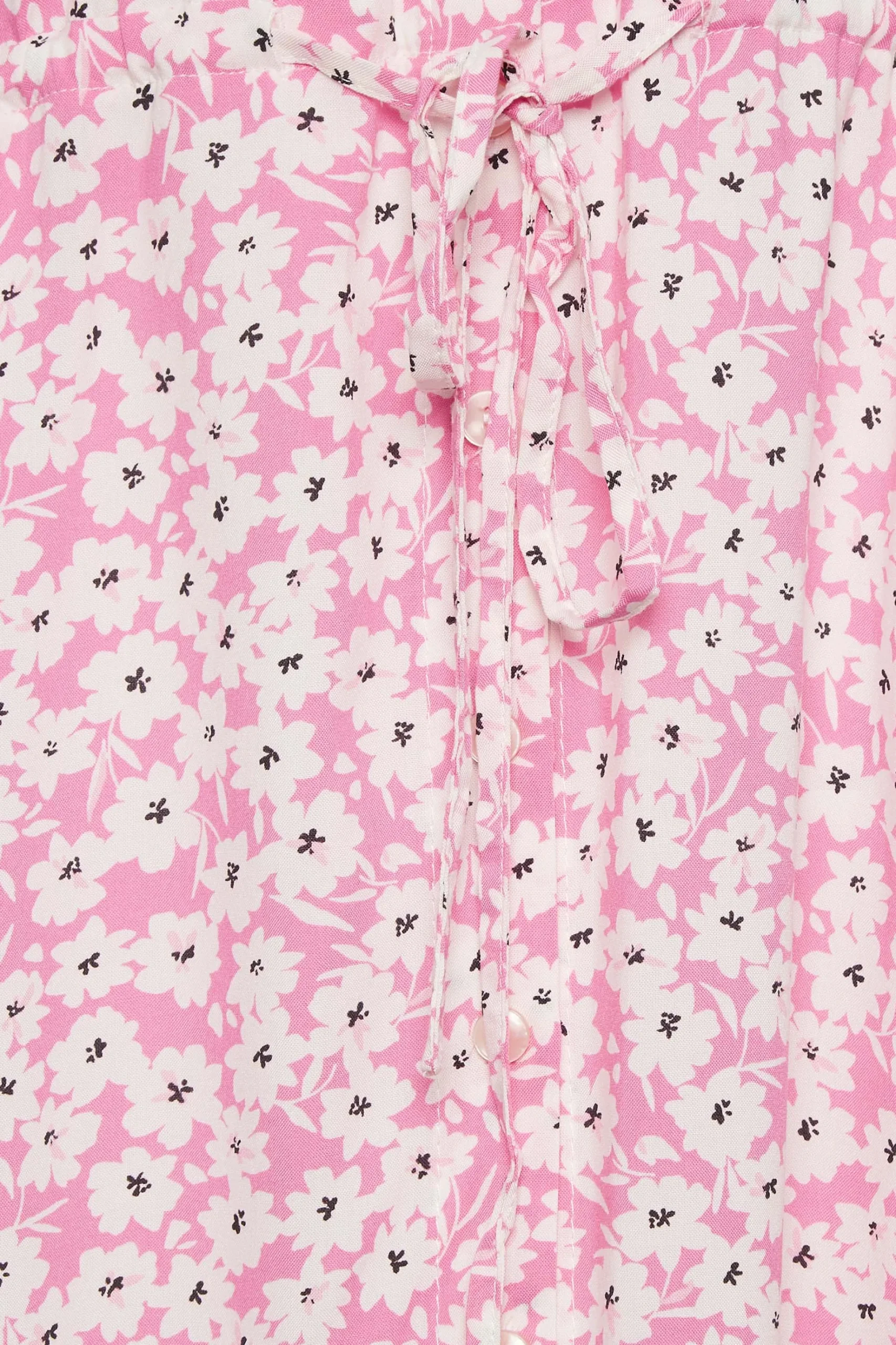 M&Co Womens M&Co Pink Floral Print Midi Shirt Dress