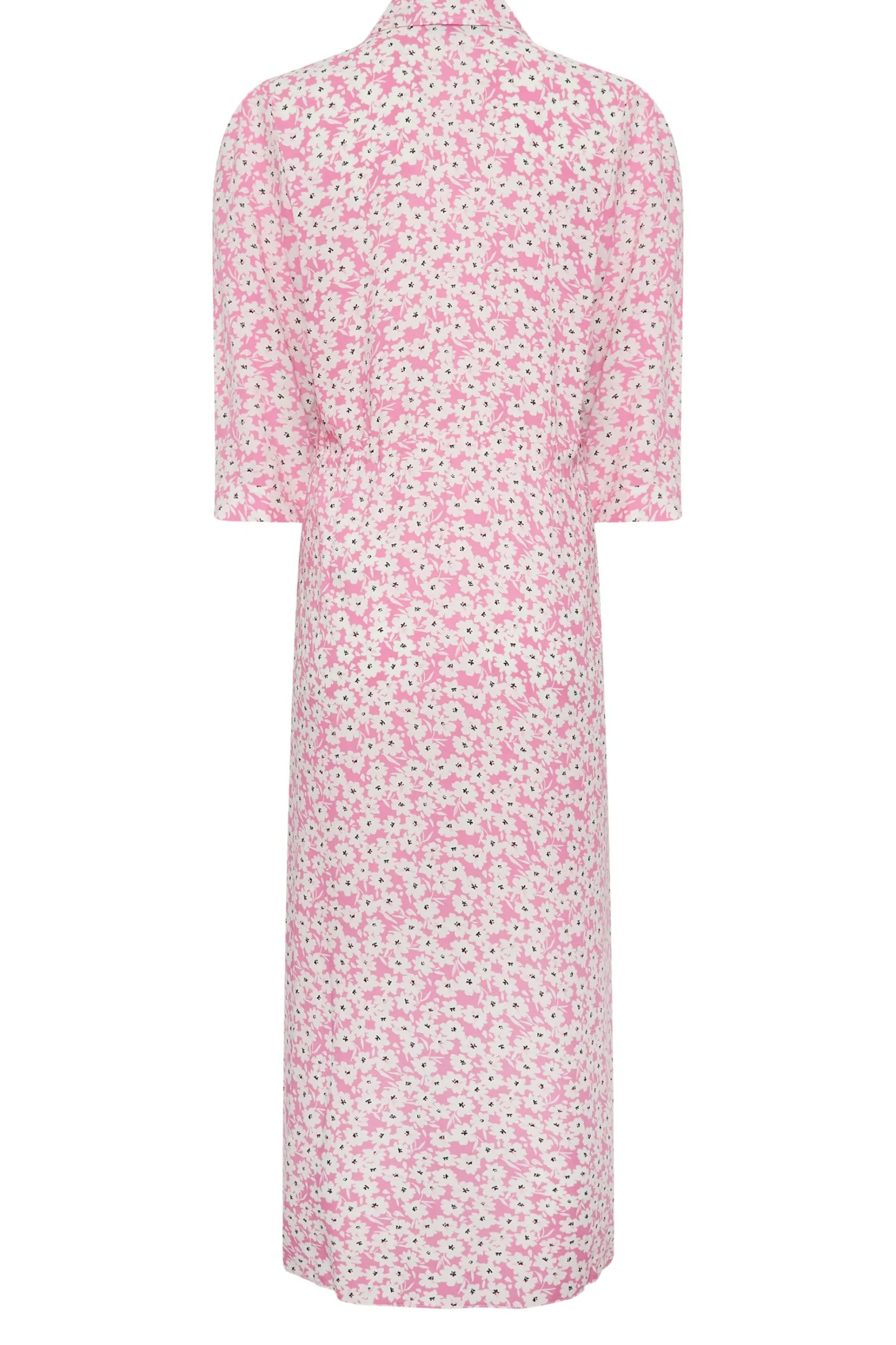 M&Co Womens M&Co Pink Floral Print Midi Shirt Dress