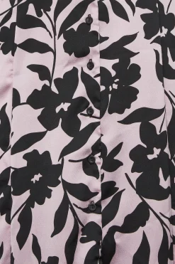 M&Co Womens M&Co Pink Floral Midi Tea Dress