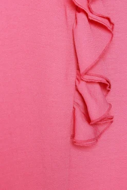 M&Co Womens M&Co Pink Frill Front Blouse