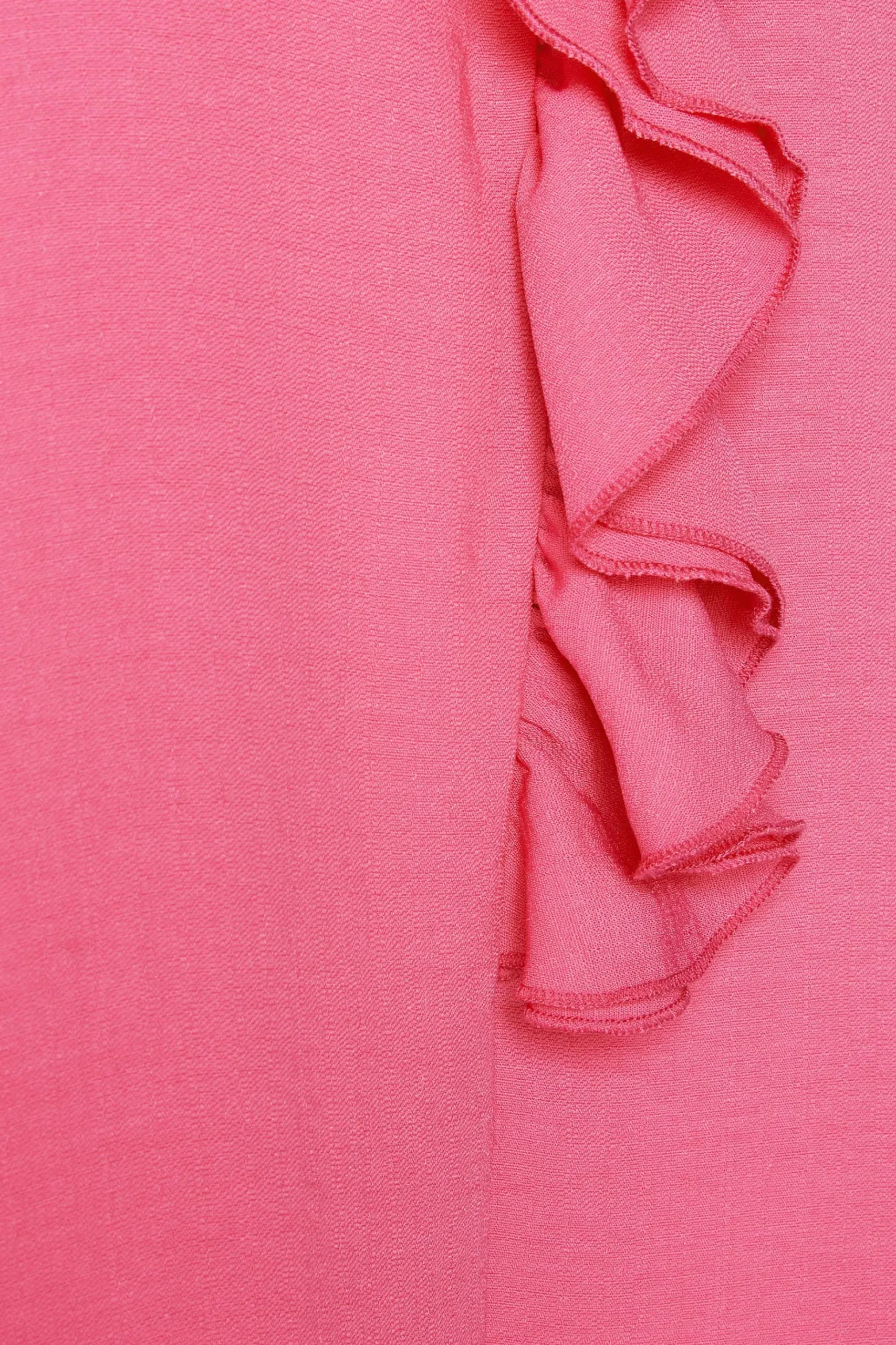 M&Co Womens M&Co Pink Frill Front Blouse