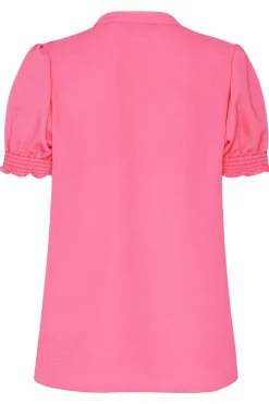 M&Co Womens M&Co Pink Frill Front Blouse