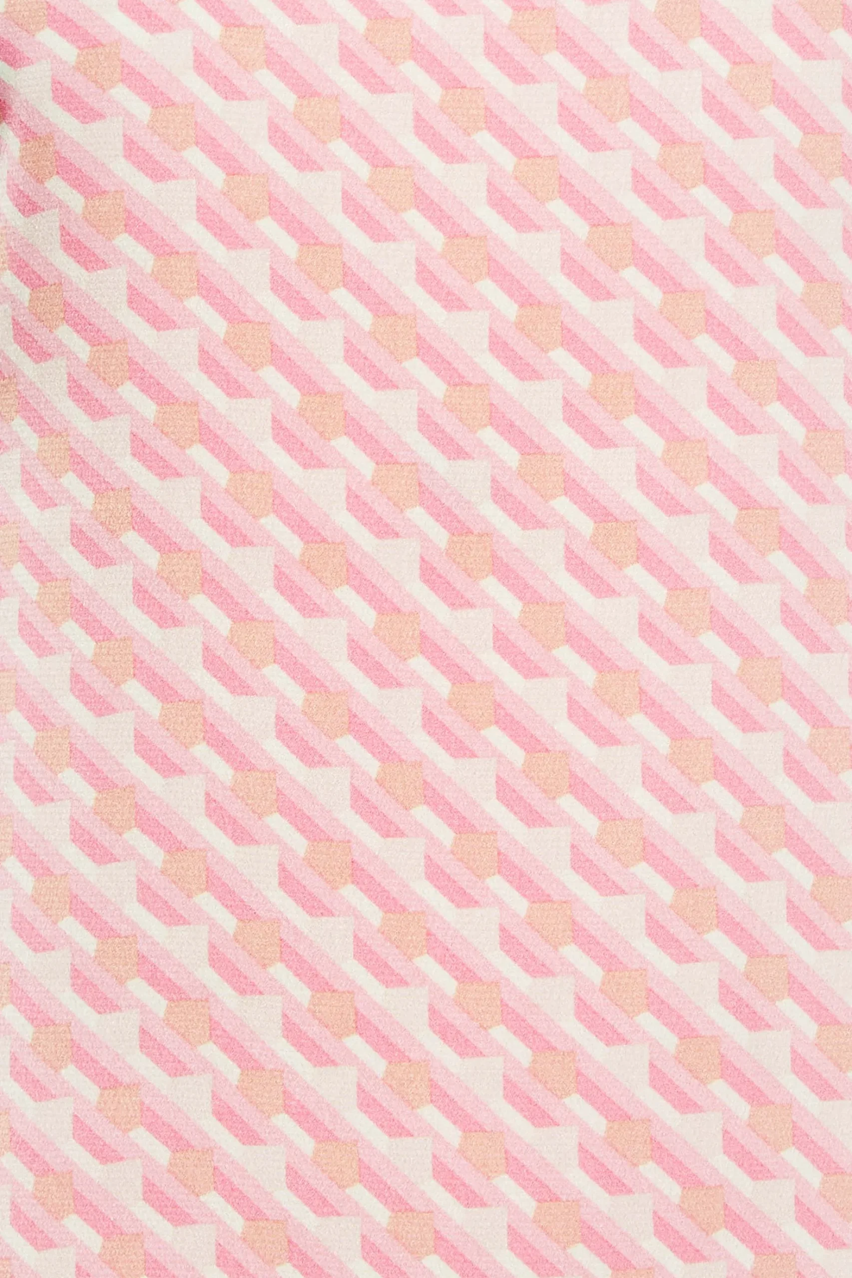 M&Co Womens M&Co Pink Geometric Print Blouse