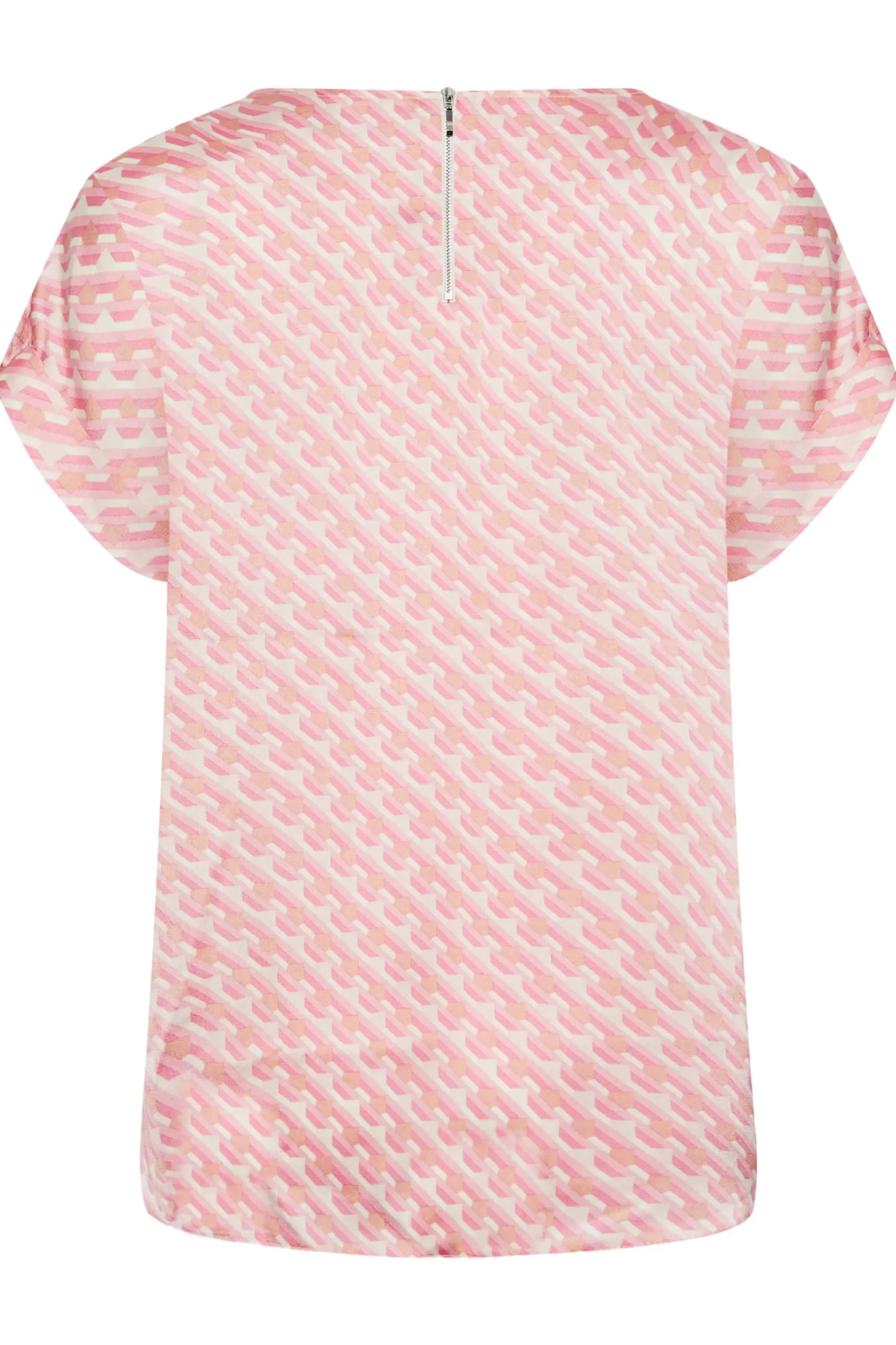 M&Co Womens M&Co Pink Geometric Print Blouse
