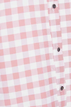 M&Co Womens M&Co Pink Gingham Short Sleeve Shirt