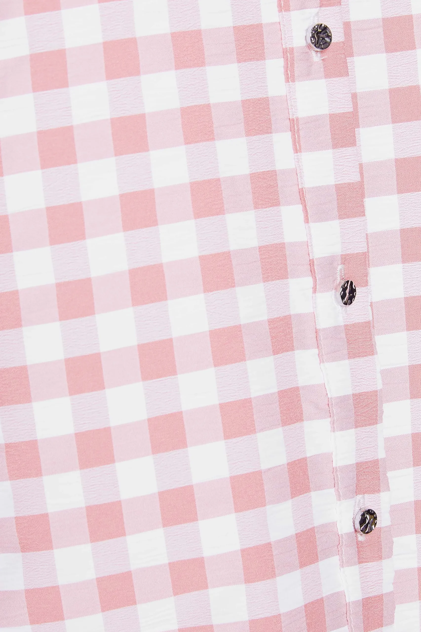 M&Co Womens M&Co Pink Gingham Short Sleeve Shirt