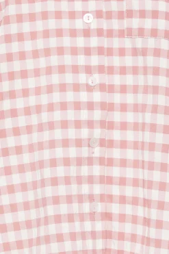 M&Co Womens M&Co Pink Gingham Print Shirt
