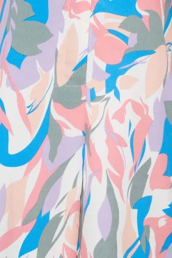 M&Co Womens M&Co Pink Leaf Print Half Placket Shirt