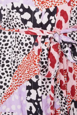M&Co Womens M&Co Pink Mixed Animal Print Shirt Dress
