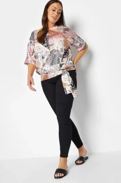M&Co Womens M&Co Pink Paisley Print Short Sleeve Blouse