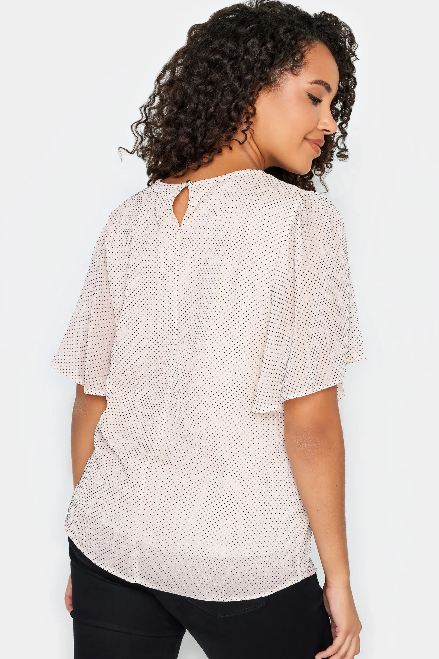 M&Co Womens M&Co Pink Spot Print Blouse