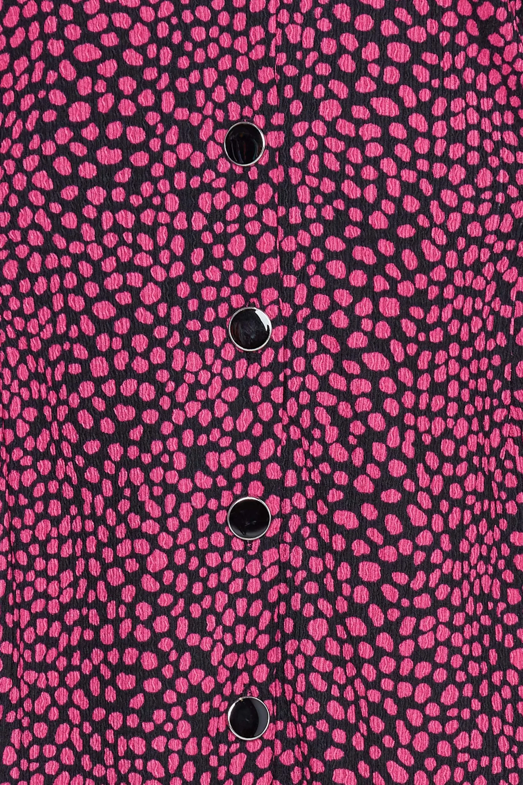 M&Co Womens M&Co Pink Spot Print Button Through Midi Dress