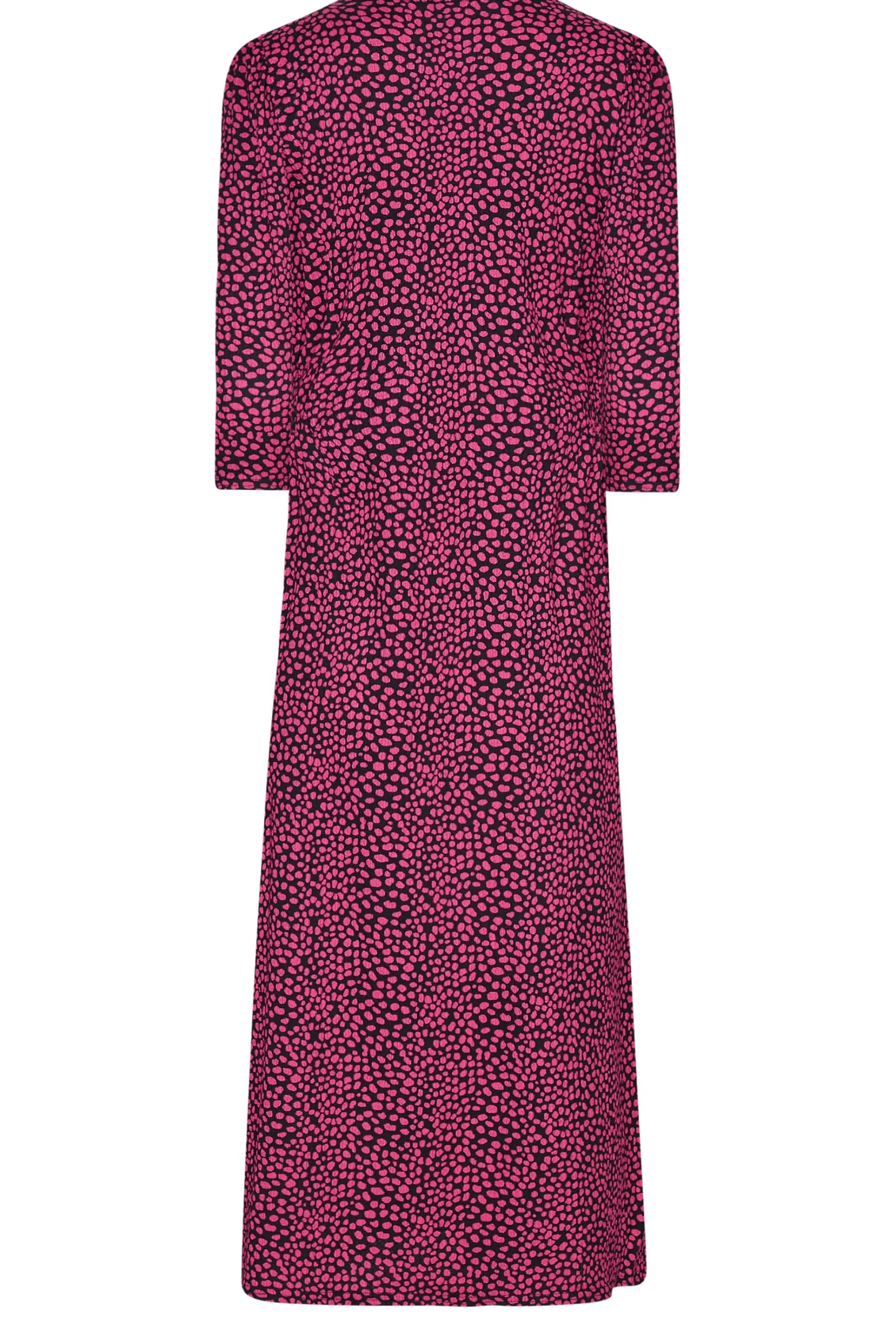M&Co Womens M&Co Pink Spot Print Button Through Midi Dress