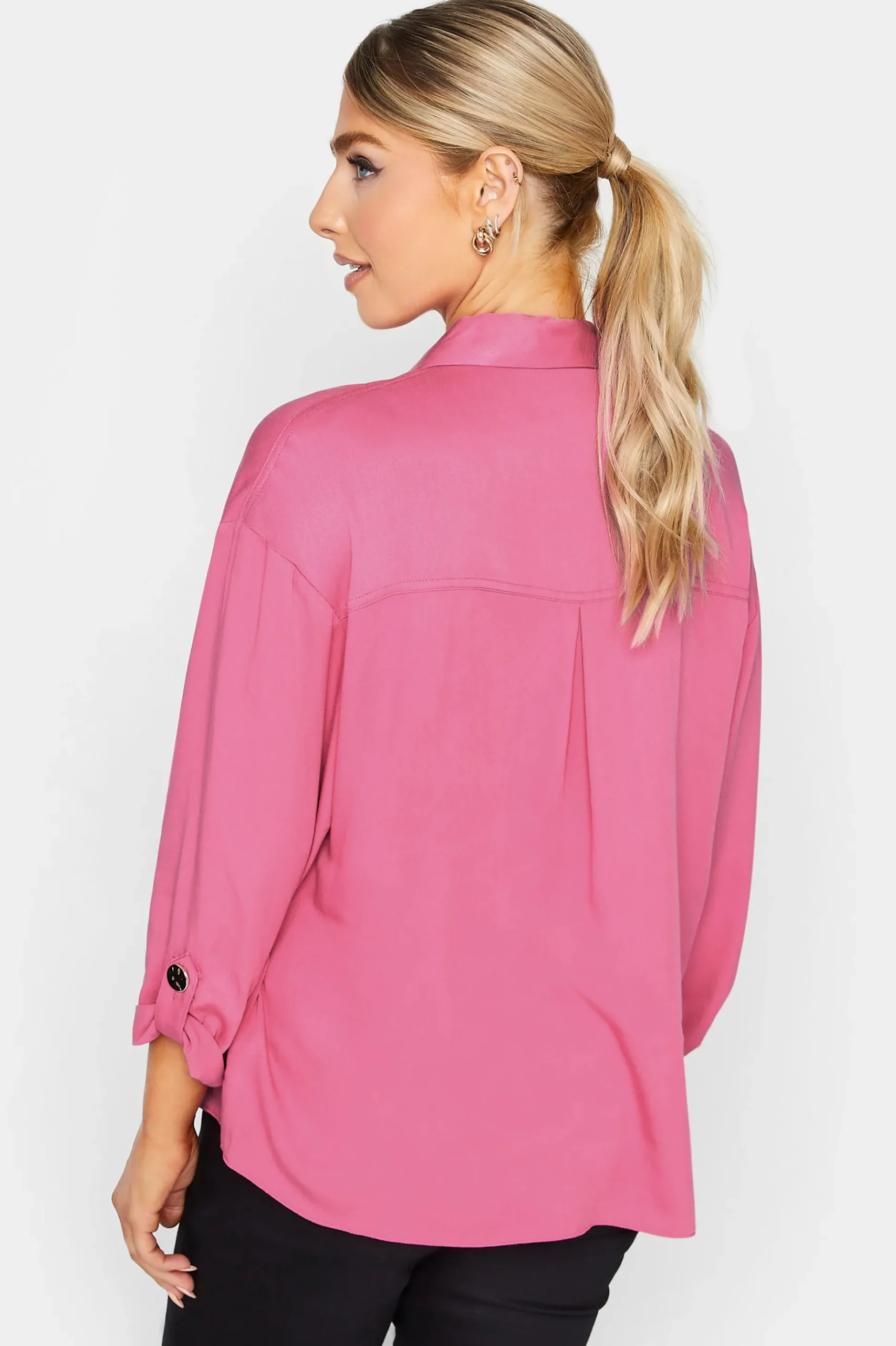 M&Co Womens M&Co Pink Statement Button Shirt