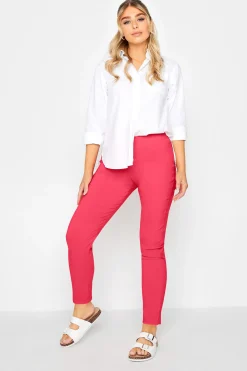 M&Co Womens M&Co Pink Stretch Bengaline Trousers
