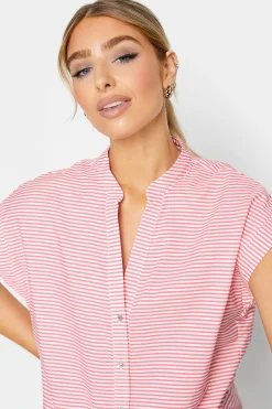 M&Co Womens M&Co Pink Stripe Print Shirt