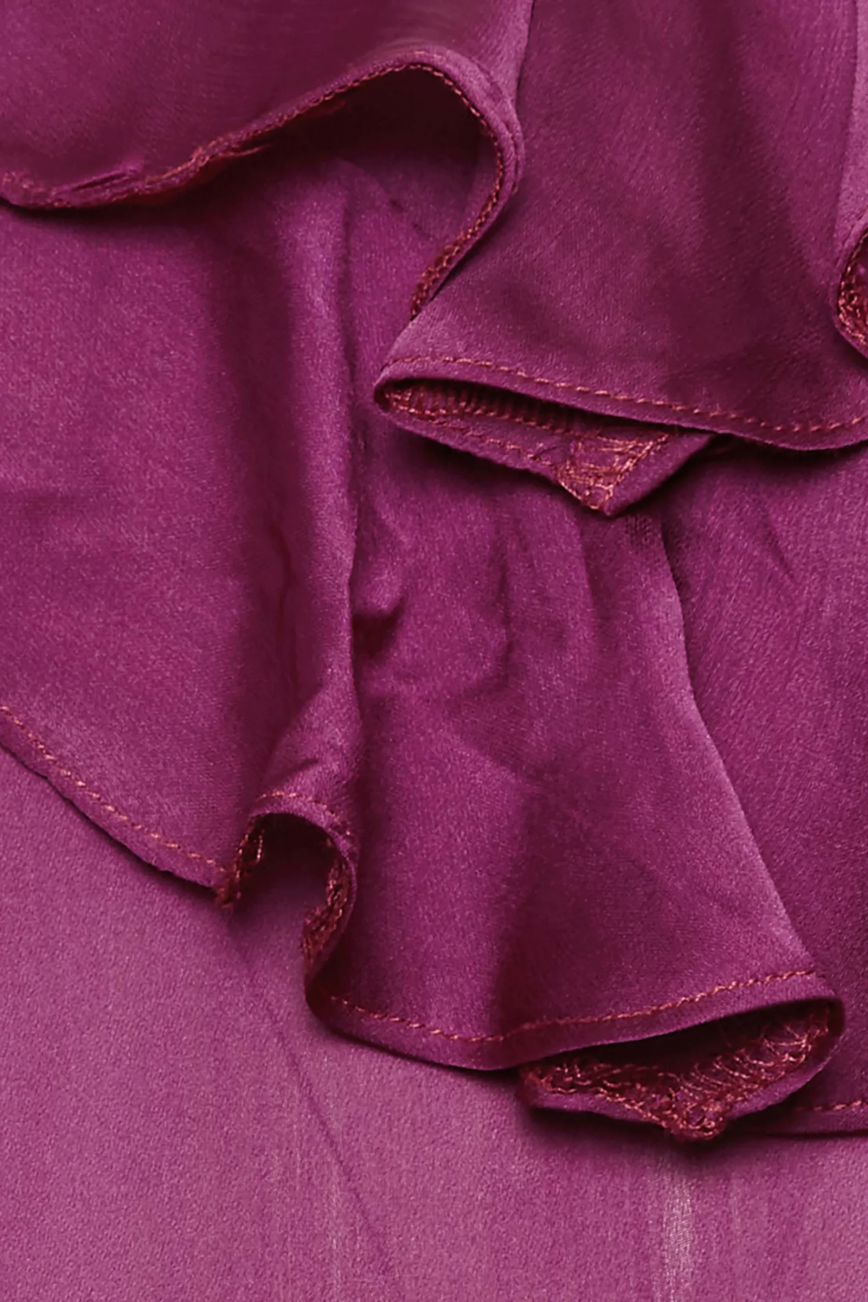 M&Co Womens M&Co Purple Frill Front Satin Blouse