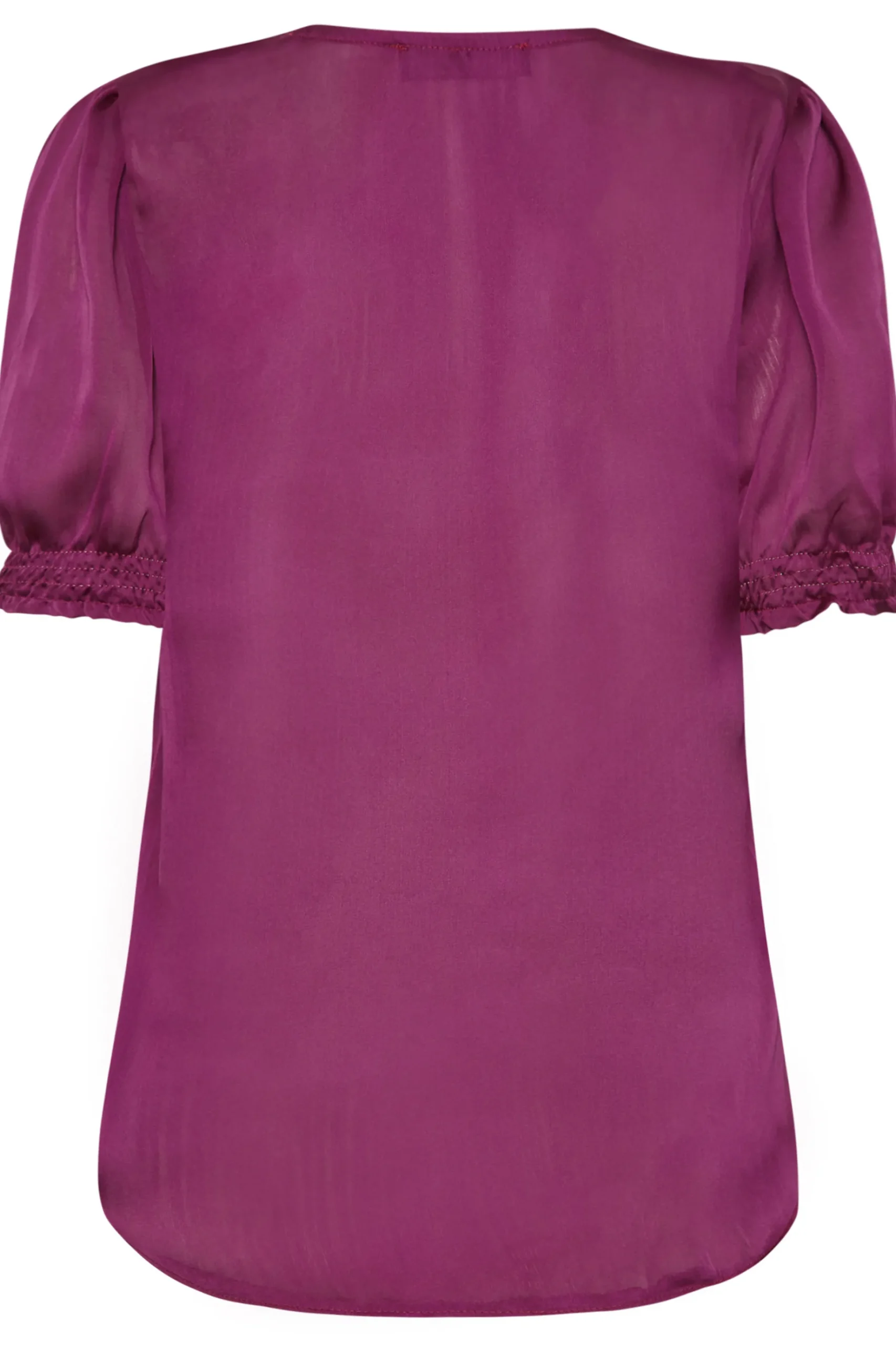 M&Co Womens M&Co Purple Frill Front Satin Blouse