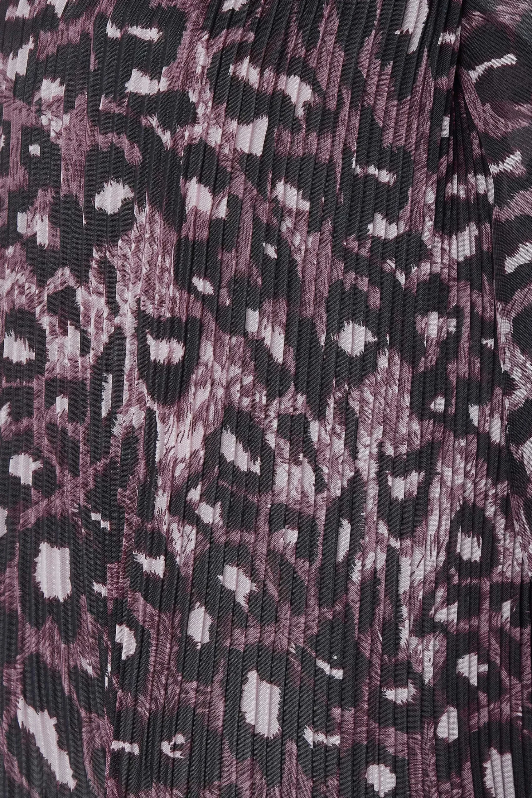 M&Co Womens M&Co Purple Leopard Print Pleat Blouse