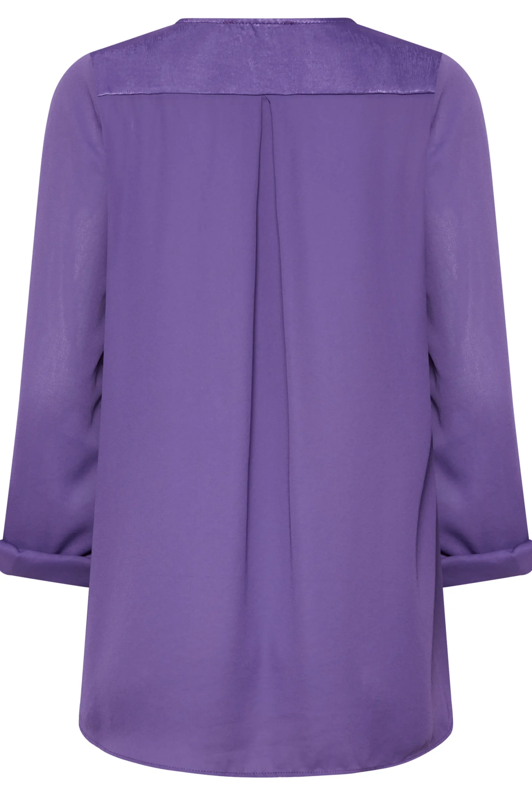 M&Co Womens M&Co Purple Satin Contrast Panel Shirt