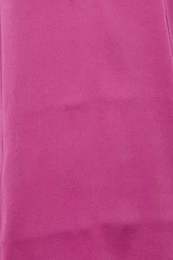 M&Co Womens M&Co Purple Satin V-Neck Blouse