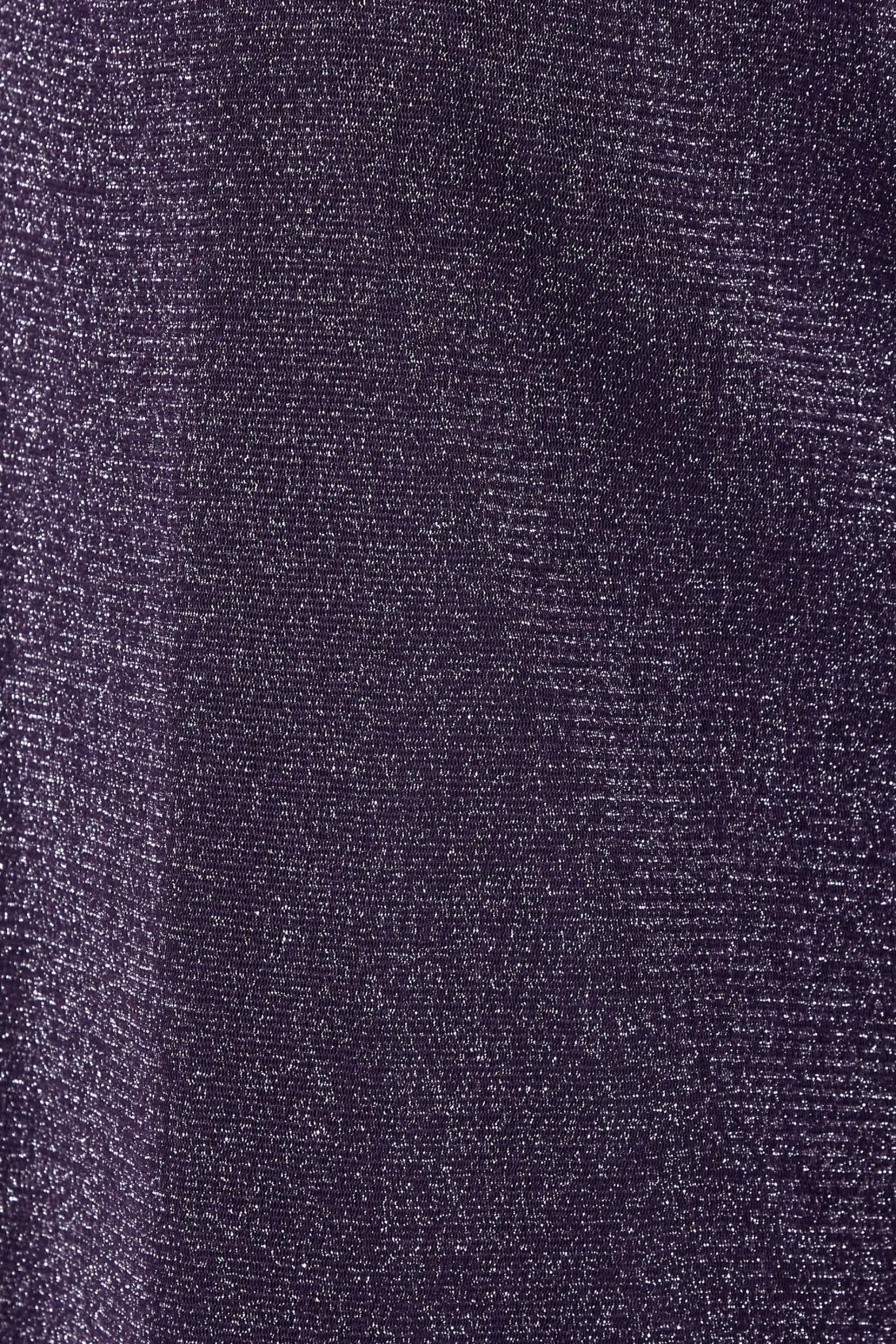 M&Co Womens M&Co Purple Shimmer Keyhole Blouse