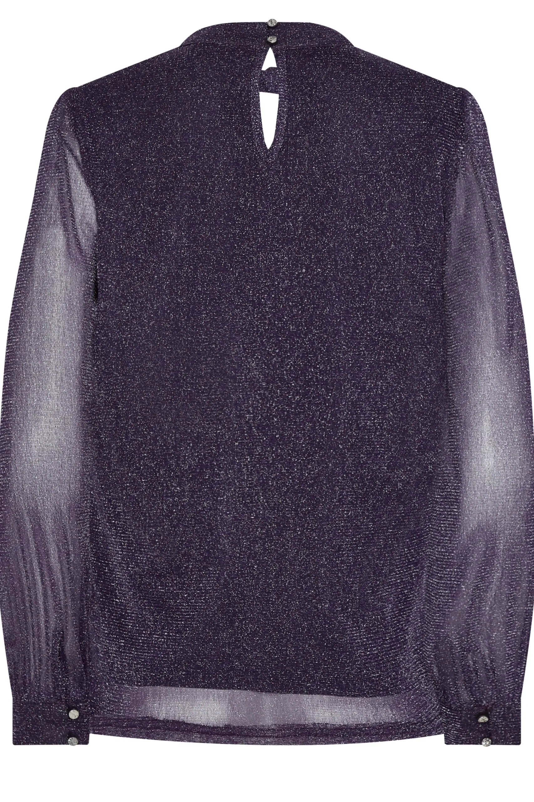 M&Co Womens M&Co Purple Shimmer Keyhole Blouse